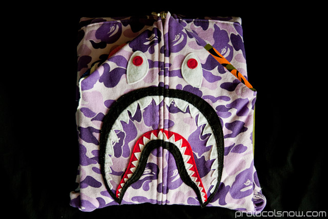 A Bathing Ape Taipei city camo shark hoody parka polo