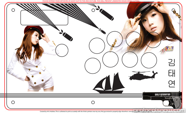 Street Fighter 4 Tournament Edition Madcatz arcade stick fighting game custom art customization template SNSD Taeyeon leader Kpop