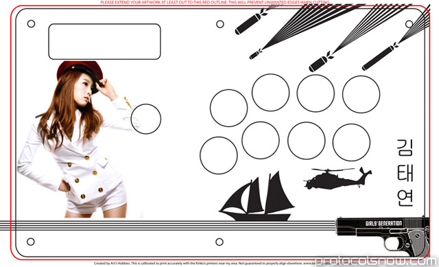 Street Fighter 4 Tournament Edition Madcatz arcade stick fighting game custom art customization template SNSD Taeyeon leader Kpop