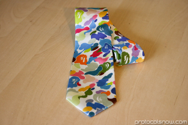 A Bathing Ape Bape multicamo tie