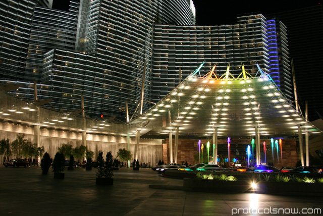Aria CityCenter complex Las Vegas resort casino hotel WET design Lumia water fountain