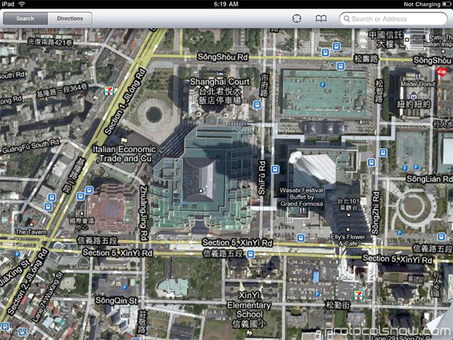 iPad Apple tablet google maps taipei app