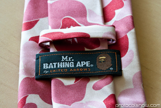 Mr. Bathing Ape Bape United Arrows camo tie necktie collection