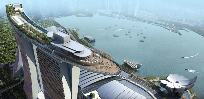 Marina Bay Sands Singapore infinity pool Skypark casino hotel
