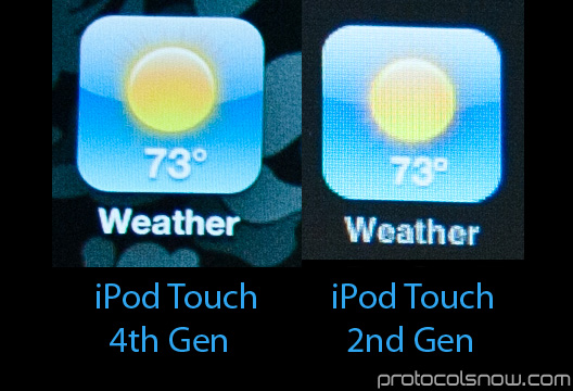 iPod Touch 4th generation 4G Apple retina display test