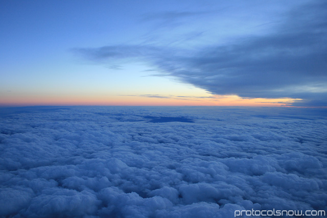 Airplane clouds view