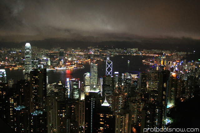 Hong Kong Peak night skyline