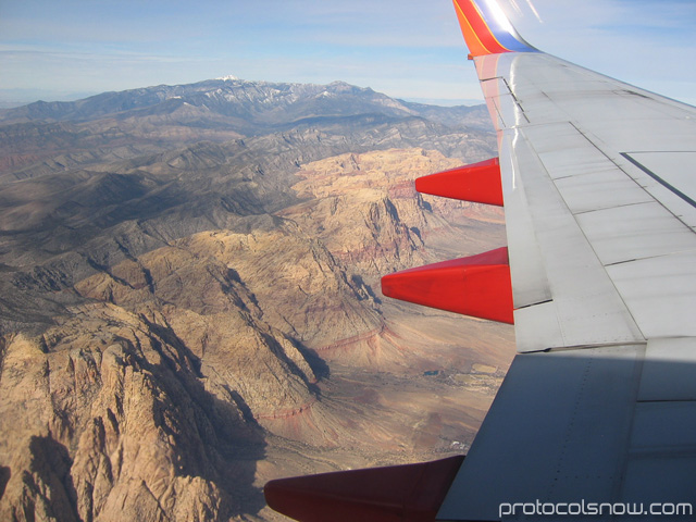 Airplane mountain view