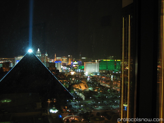 Las Vegas strip night view skyline