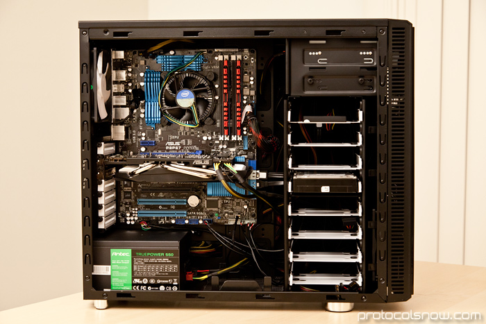 PC build Intel i5 2500k CPU Fractal Design Define R3 case Asus P8P67 motherboard mobo