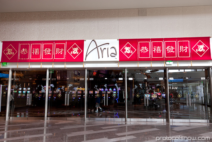 Las Vegas Chinese New Year dragon decorations celebration Aria hotel casino