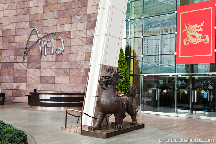 Las Vegas Chinese New Year dragon decorations celebration Aria hotel casino