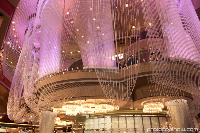 Las Vegas Chinese New Year dragon decorations celebration Cosmopolitan chandelier lounge bar hotel casino