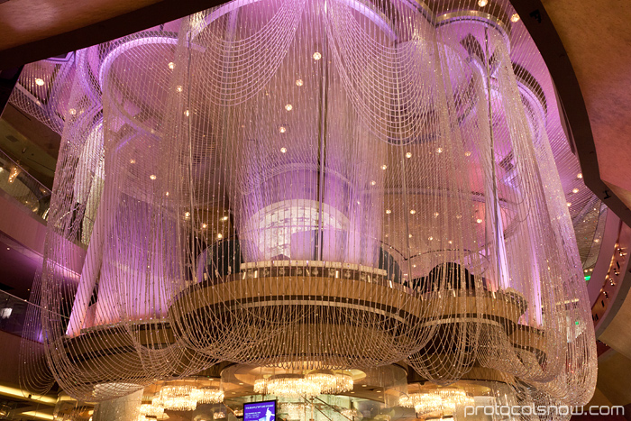 Las Vegas Chinese New Year dragon decorations celebration Cosmopolitan chandelier lounge bar hotel casino