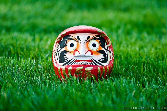 Japanese Buddhist daruma doll gift good luck charm